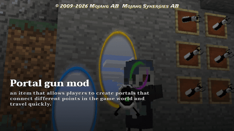 Portal Gun Mod For Minecraft screenshot